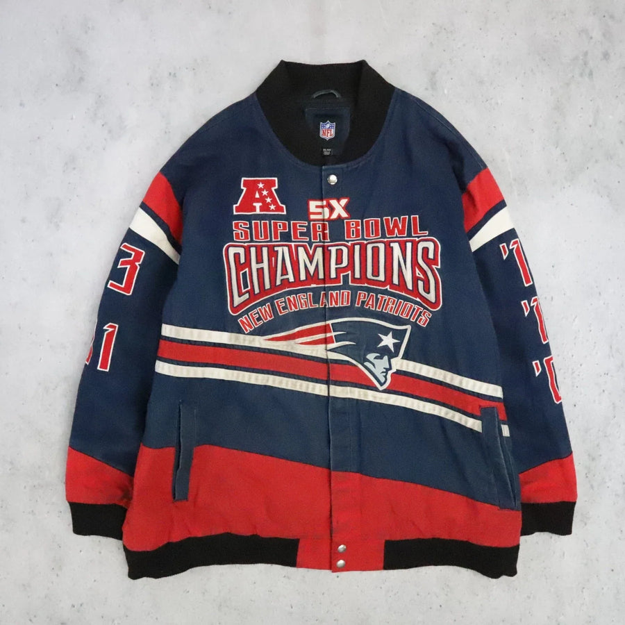 New England Patriots 5X Super Bowl Champs Bomber Jacket