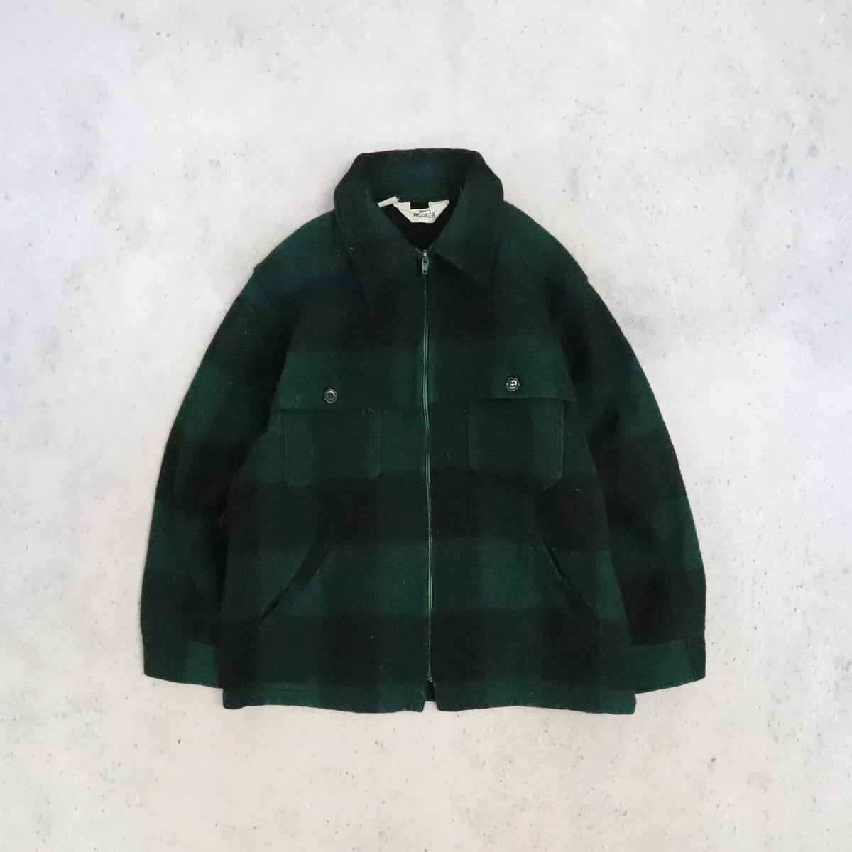 Vintage Woolrich Wool Zip Shirt Jacket 80s 90s