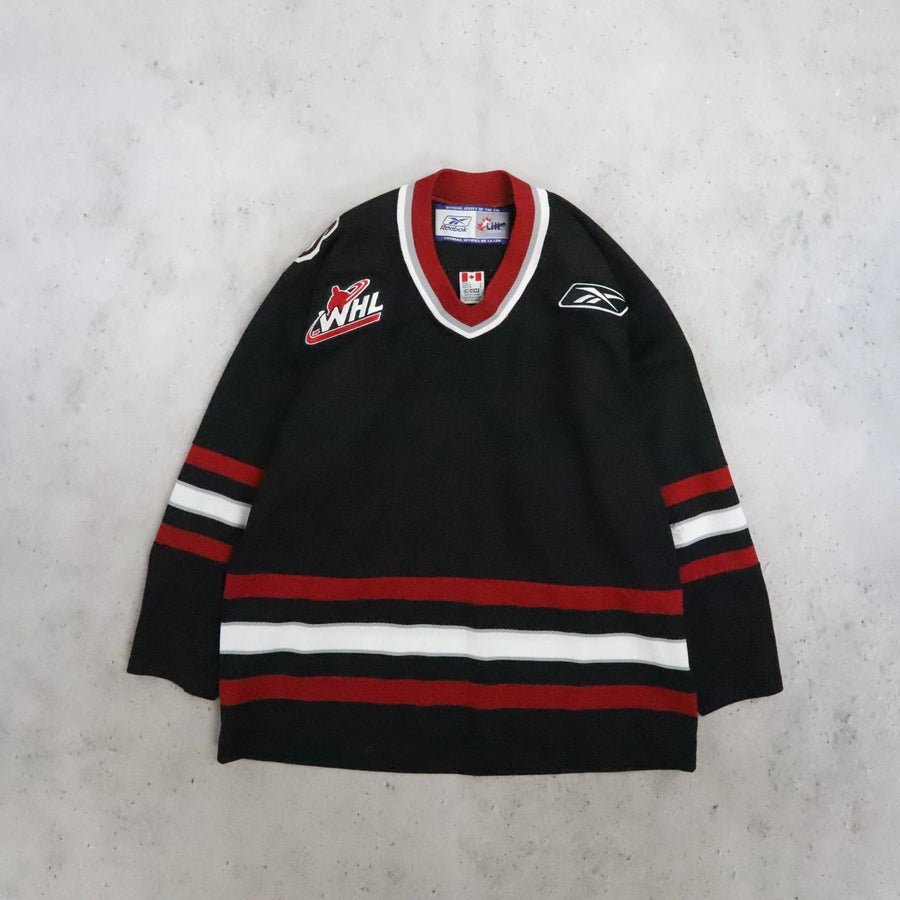 Vintage Red Deer Rebels Blank Practice Reebok Hockey Jersey CHL WHL