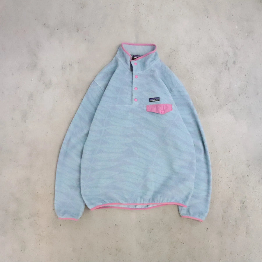 Patagonia Eucalyptus Synchilla Snap T Fleece Jacket Womens