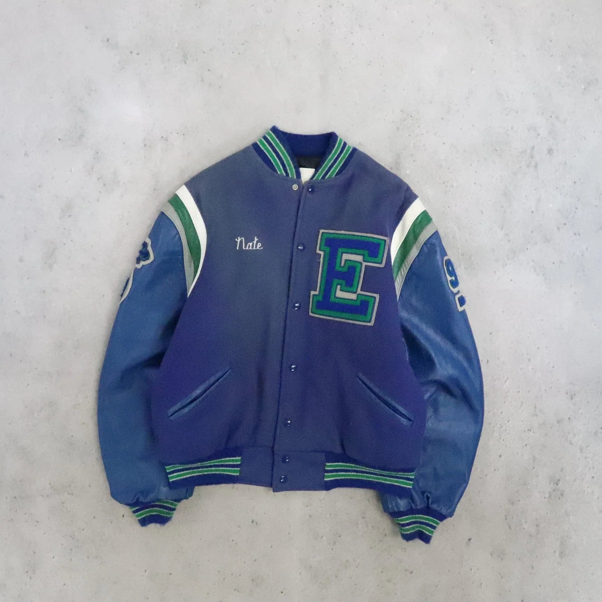 Vintage Eagan Basketball Leather Wool Varsity Letterman Jacket 90s