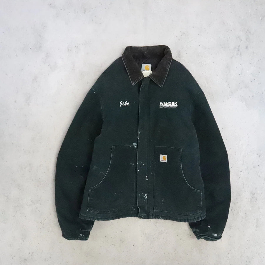 Vintage Carhartt Canvas Work Jacket Tall J02 BLK
