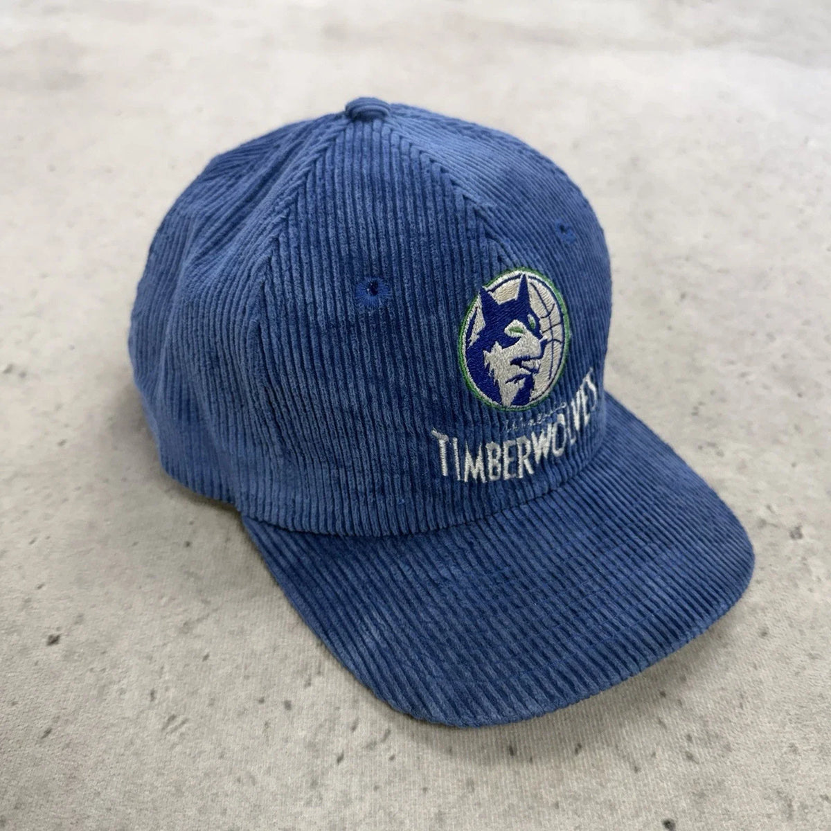 Vintage Minnesota Timberwolves Corduroy Snapback Hat Cap