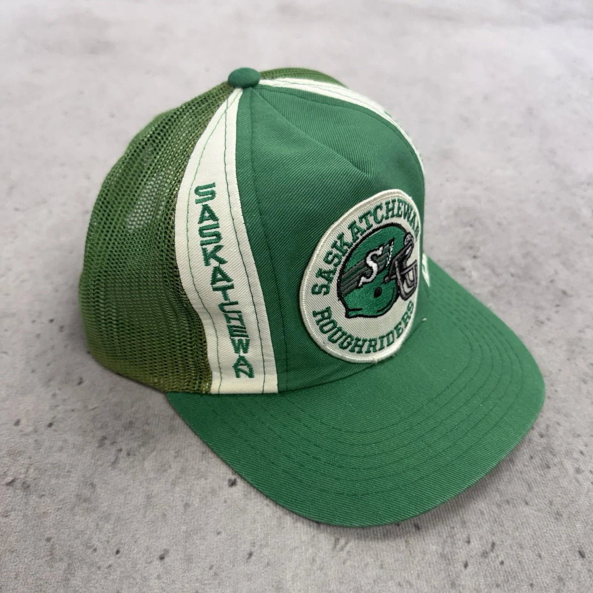 Vintage Saskatchewan Roughriders Trucker Snapback Hat Cap