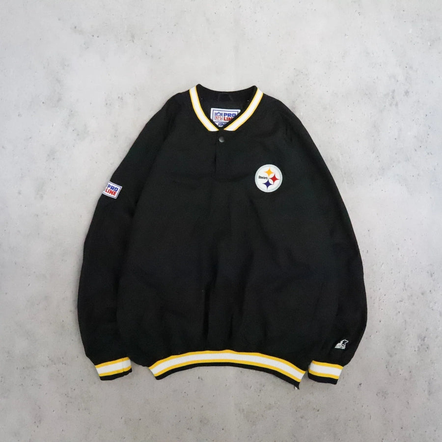 Vintage Pittsburgh Steelers Starter Pullover Windbreaker Light Jacket 2XL