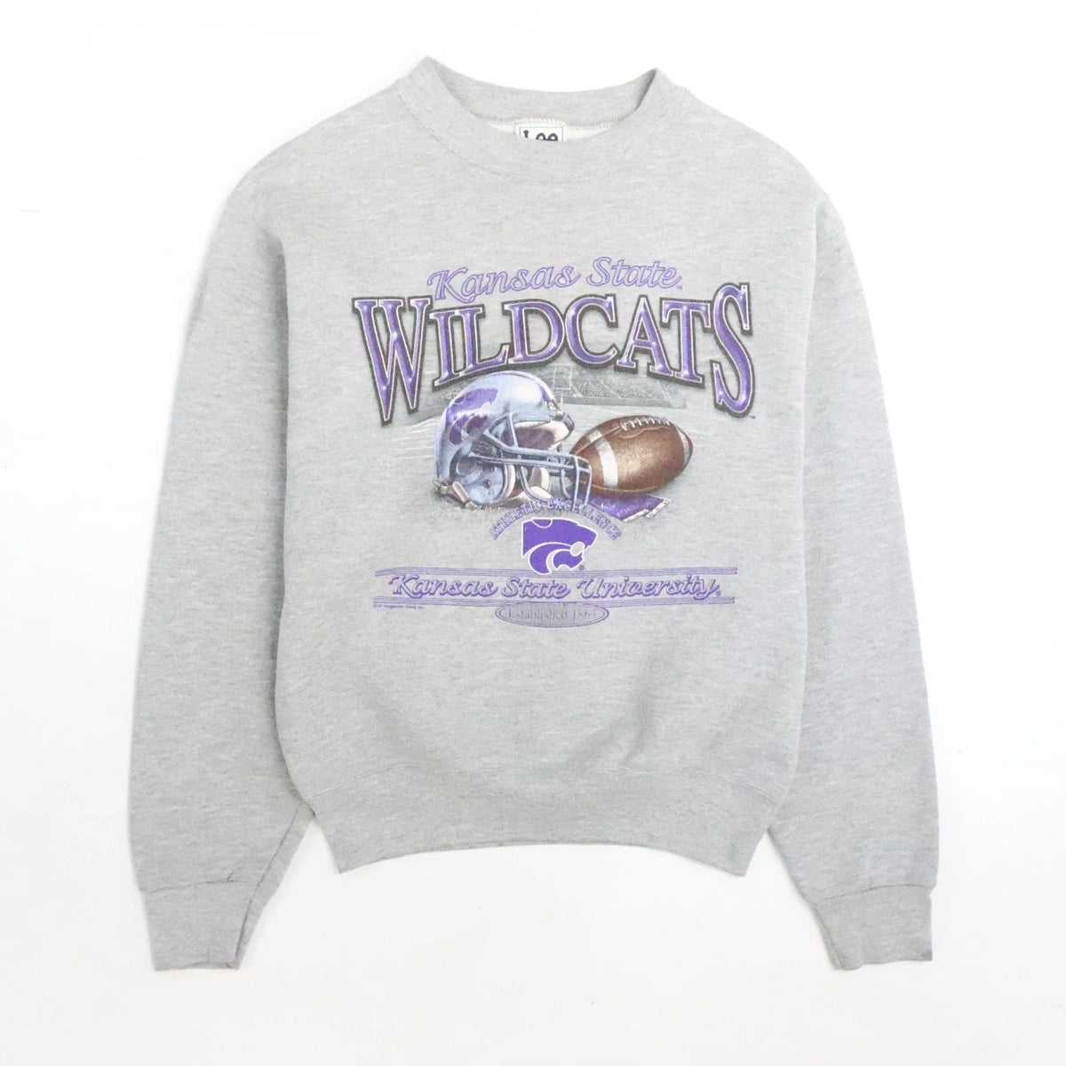 Vintage Kansas State Wildcats Football Crewneck Sweatshirt Youth Large