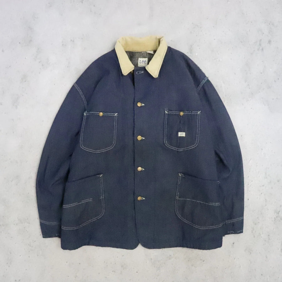 Vintage Lee Union Made Blanket Lined Denim Chore Jacket 70s