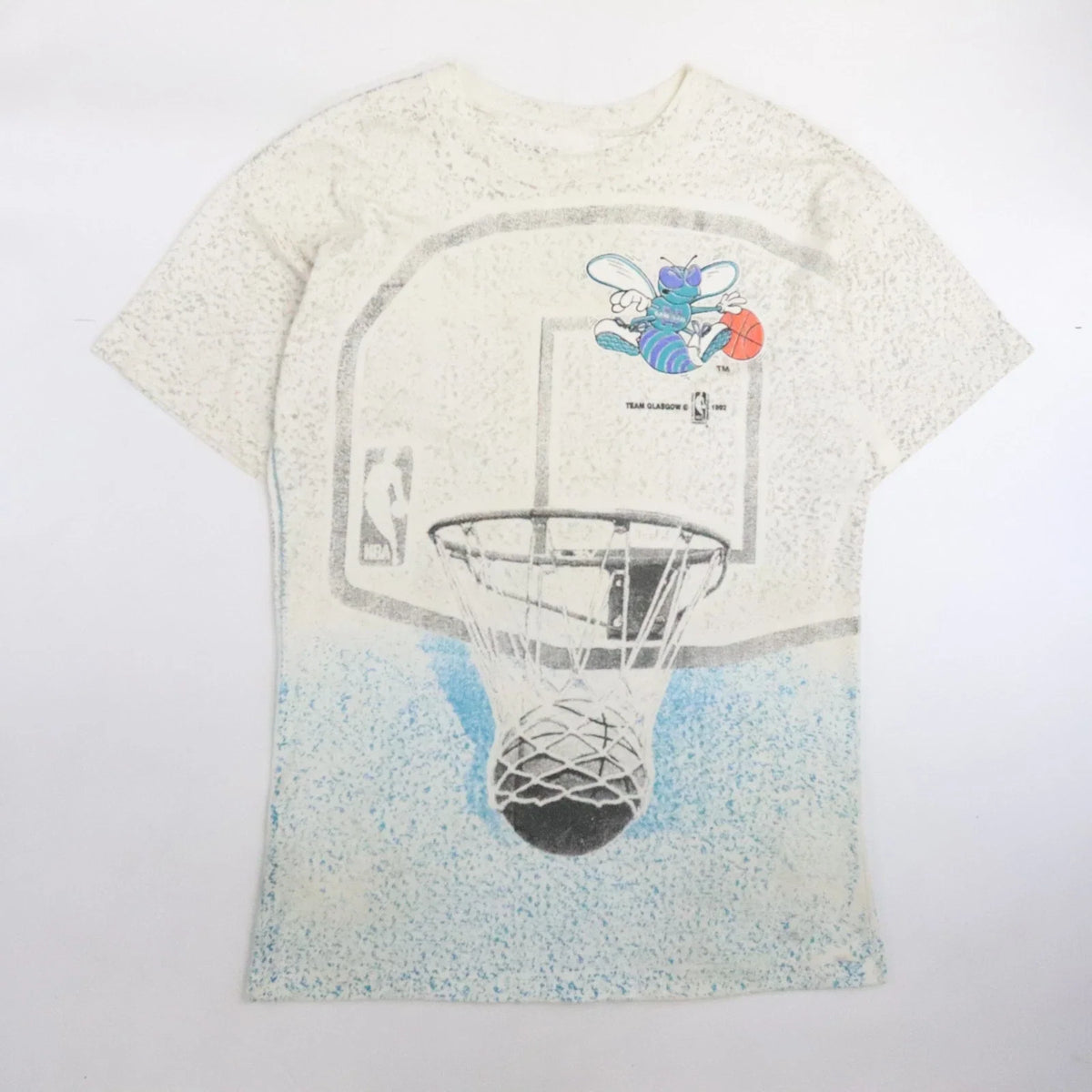 Vintage Charlotte Hornets T-Shirt All Over Print 1992 90s