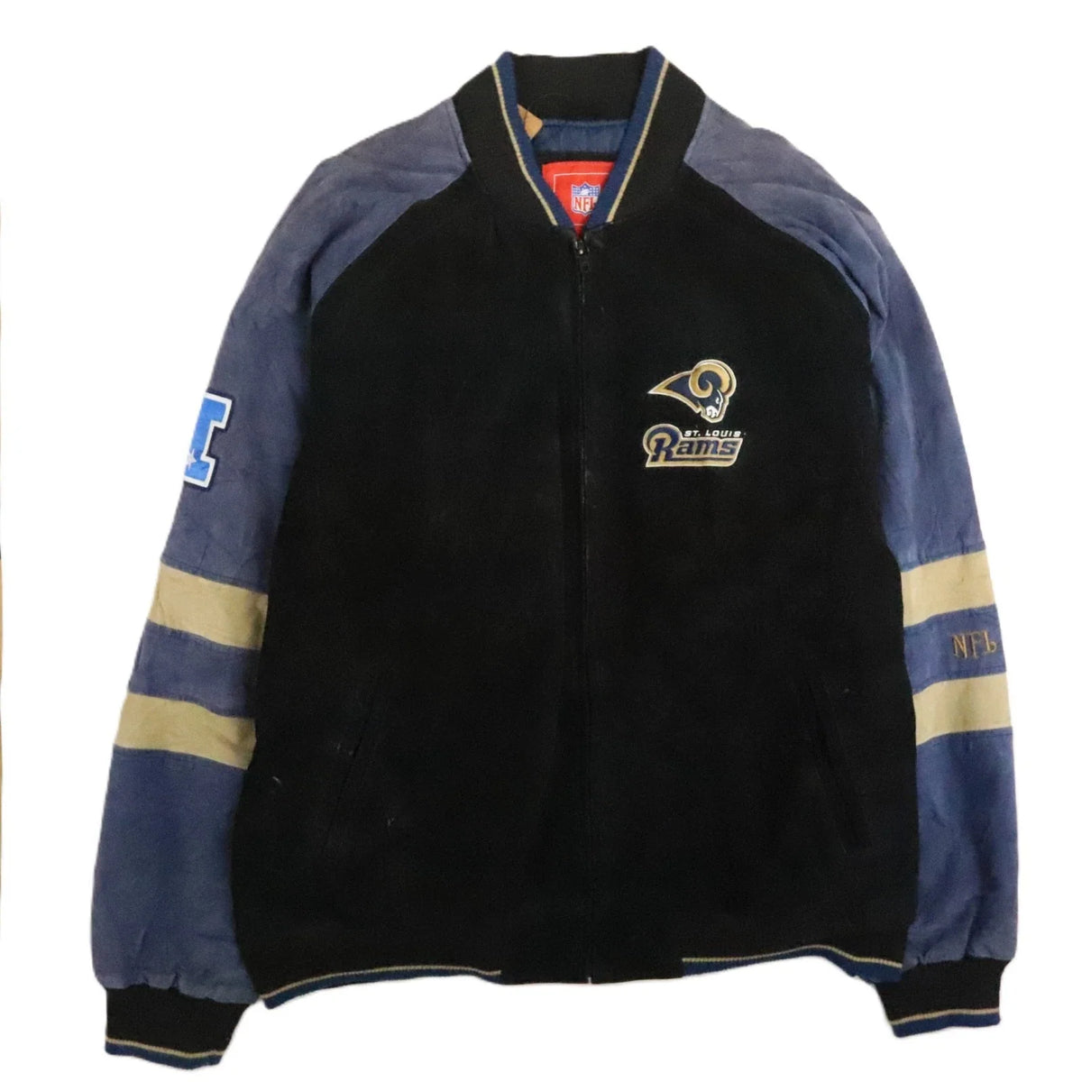 St. Louis Rams Leather Suede Varsity Jacket 2XL