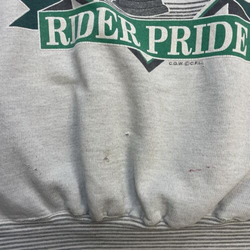 Vintage Saskatchewan Roughriders Pride Crewneck Sweatshirt Size Medium 90s CFL