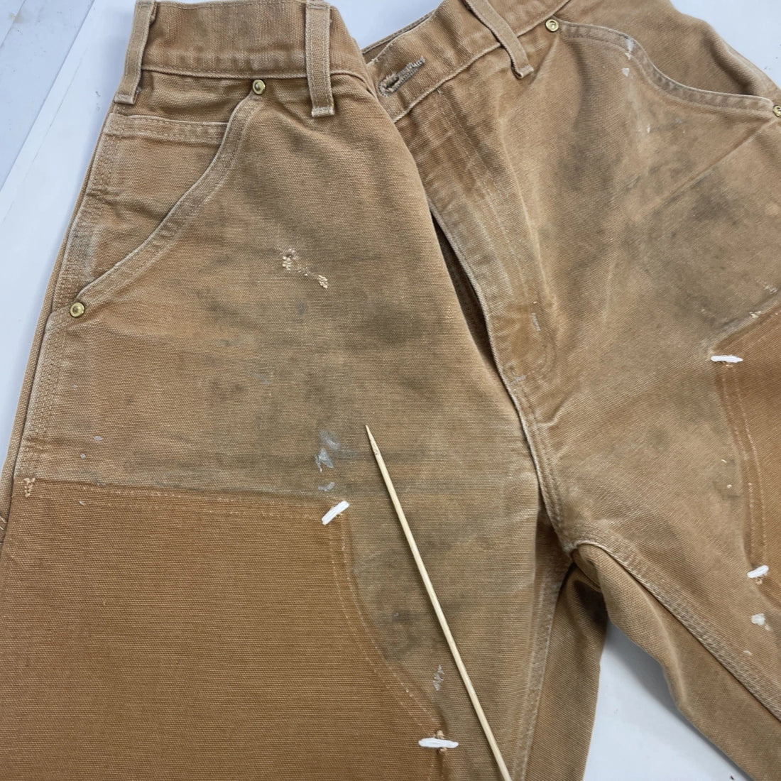 Carhartt Canvas Carpenter Work Pants 30 X 31 Brown