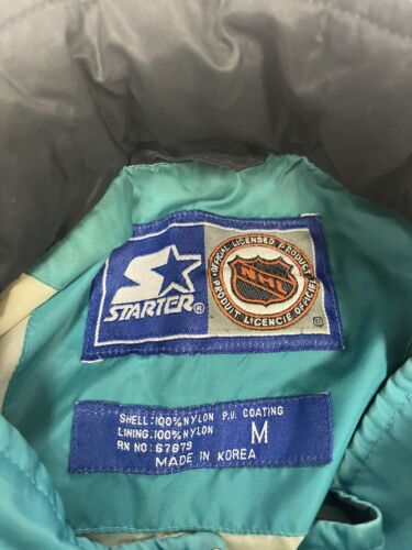 Vintage San Jose Sharks Starter Windbreaker Light Jacket Size Medium 90s NHL