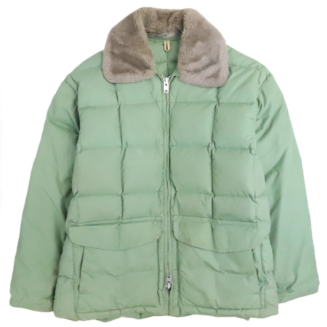 Vintage Comfy Seattle Quilted Parka Coat Jacket XL Green Goose Down Insulated