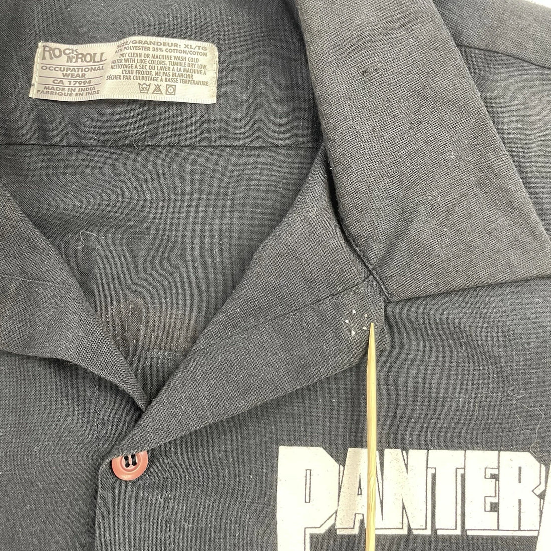 Vintage Pantera Button Up T-Shirt Size XL Band
