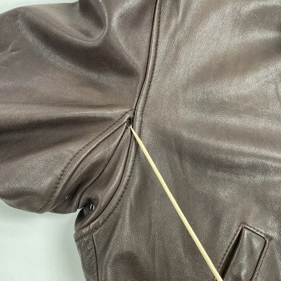 Vintage Banana Republic Adventure Outfitters Leather Bomber Jacket Size 36 Brown