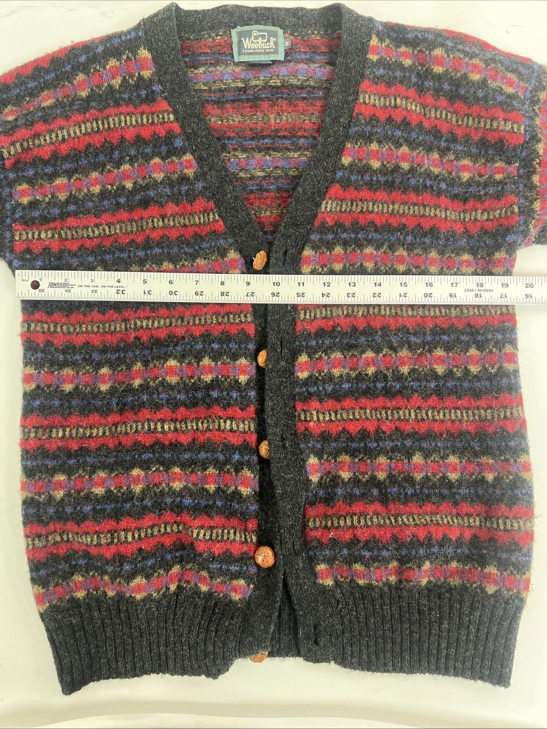 Vintage Woolrich Wool Knit Cardigan Sweater Size Medium