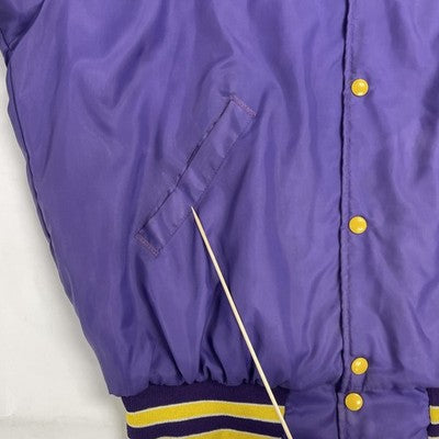 Vintage Minnesota Vikings Satin Bomber Jacket Size XL NFL