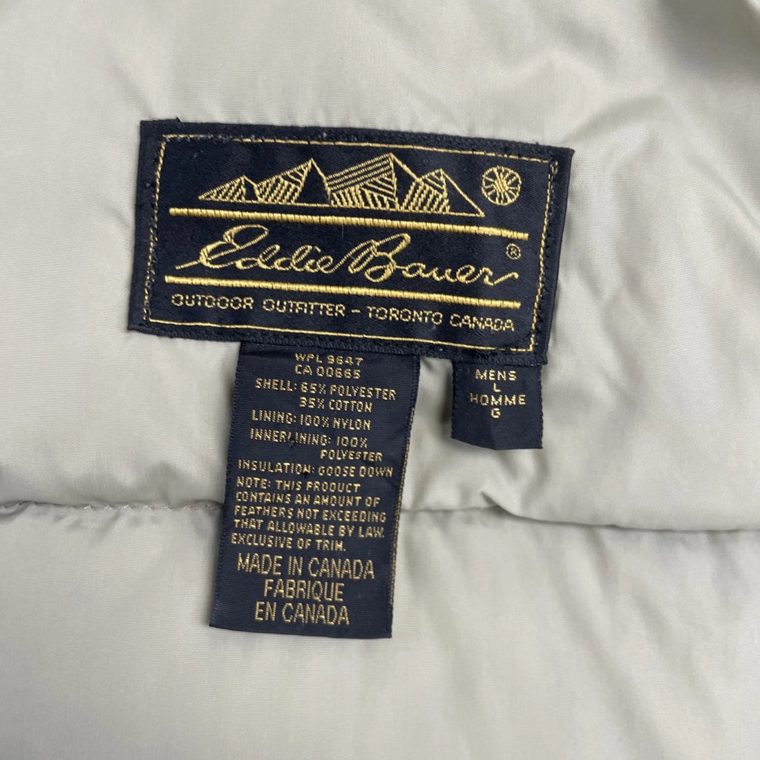 Vintage Eddie Bauer Parka Coat Jacket Size Large Insulated
