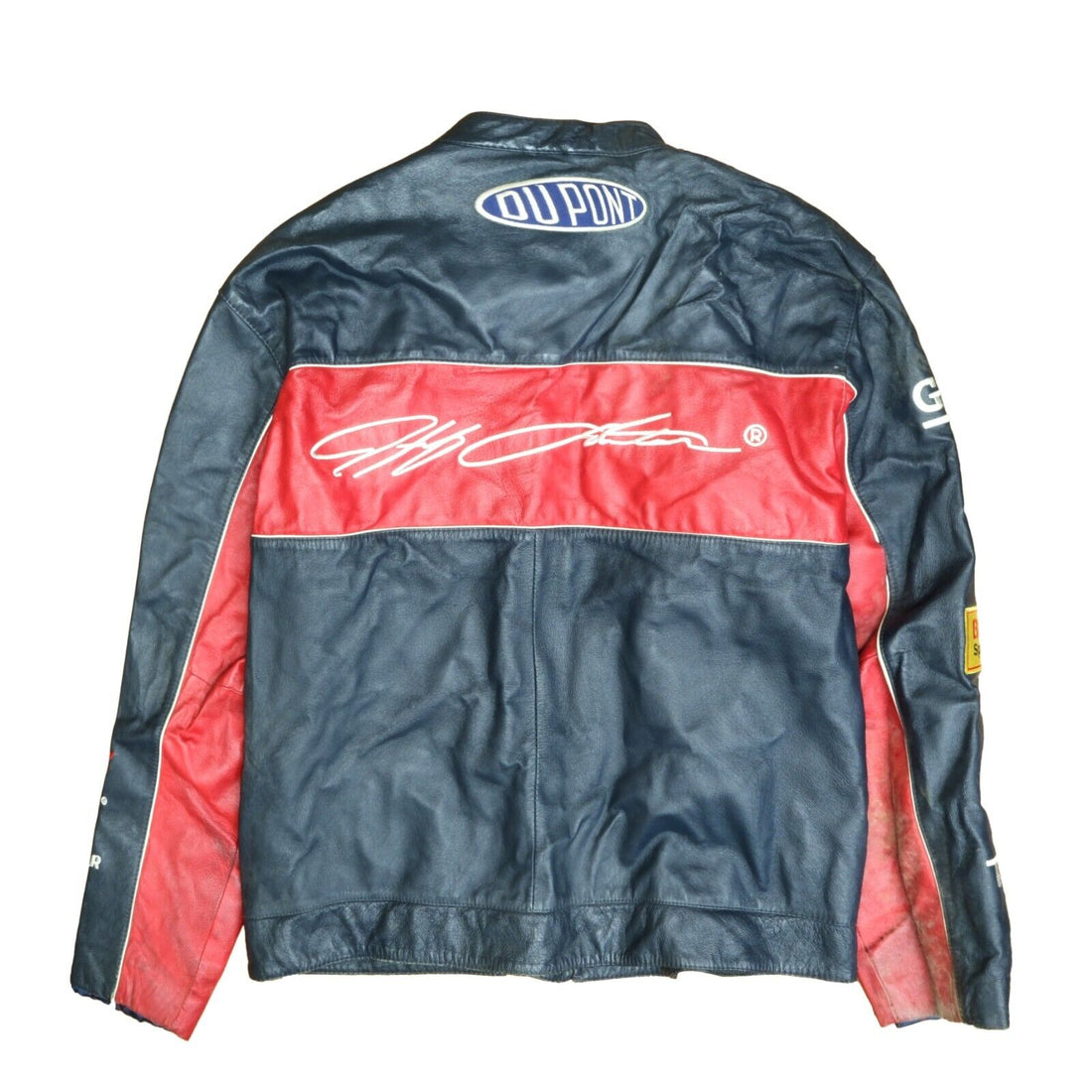 Vintage Jeff Gordon Leather Chase Cafe Racer Jacket Size XL NASCAR