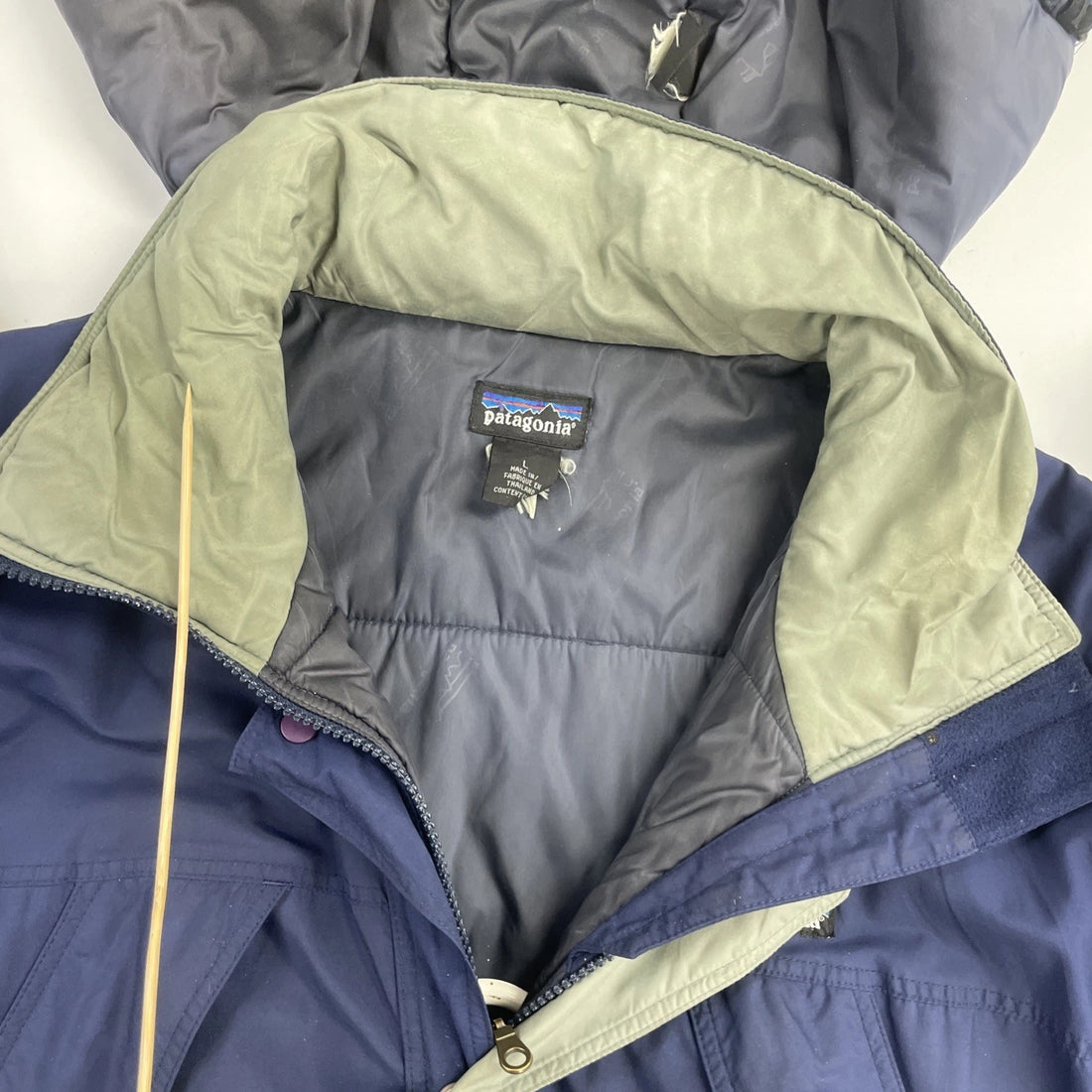 Vintage Patagonia Parka Coat Jacket Size Large Blue Insulated