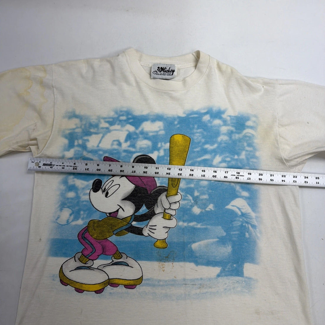 Vintage Mickey Mouse Baseball Disney T-Shirt Size Large 90s