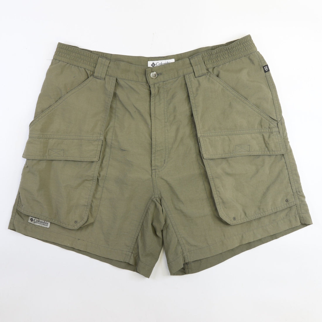 Vintage Columbia Cargo Hiking Shorts Size 36 Green