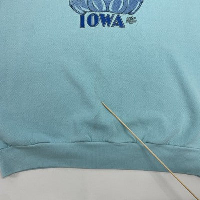 Vintage Cedar Rapids Iowa Teddy Bear Crewneck Sweatshirt Size XL 1991 90s