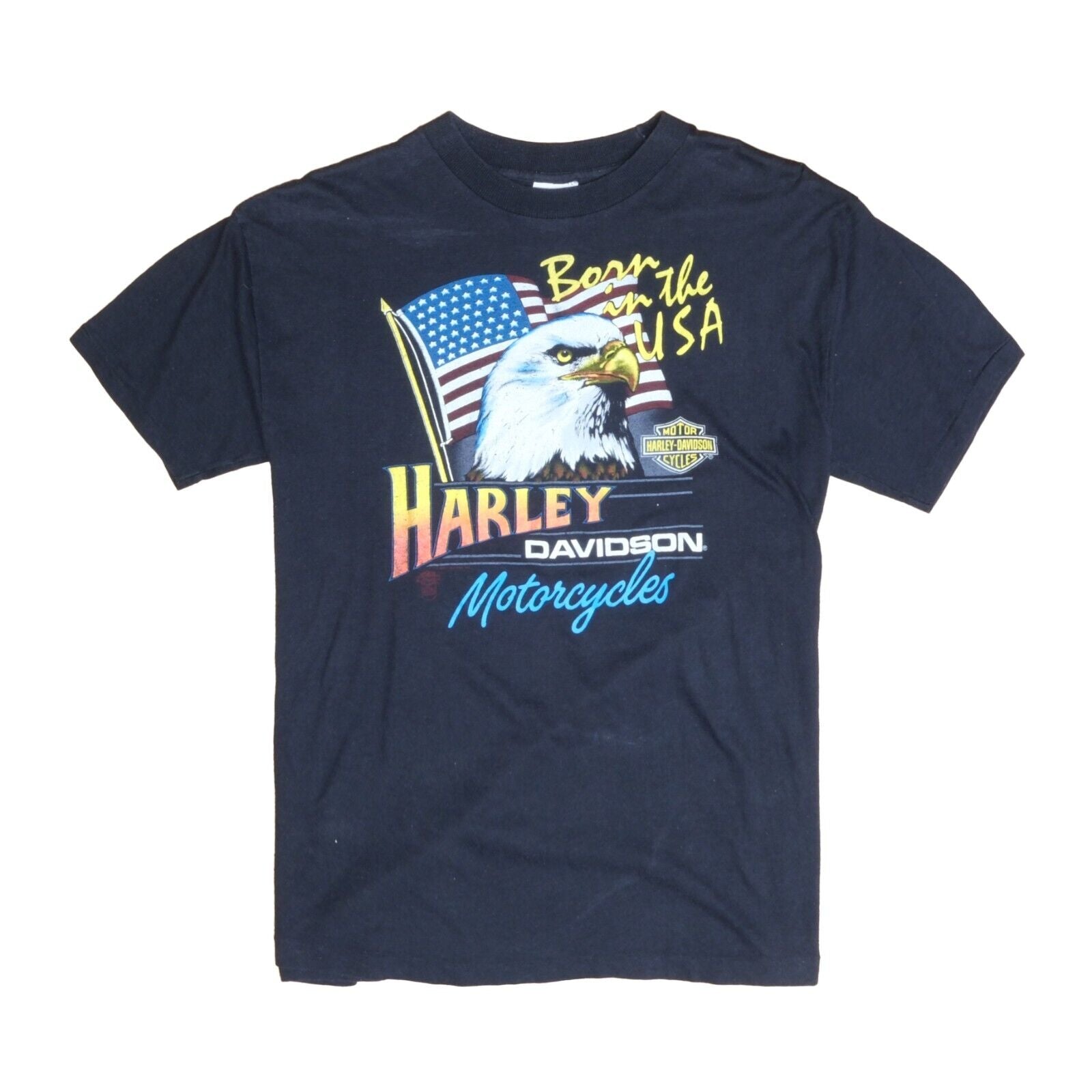 Vintage Harley Davidson Motorcycles Born In The USA Eagle T-Shirt