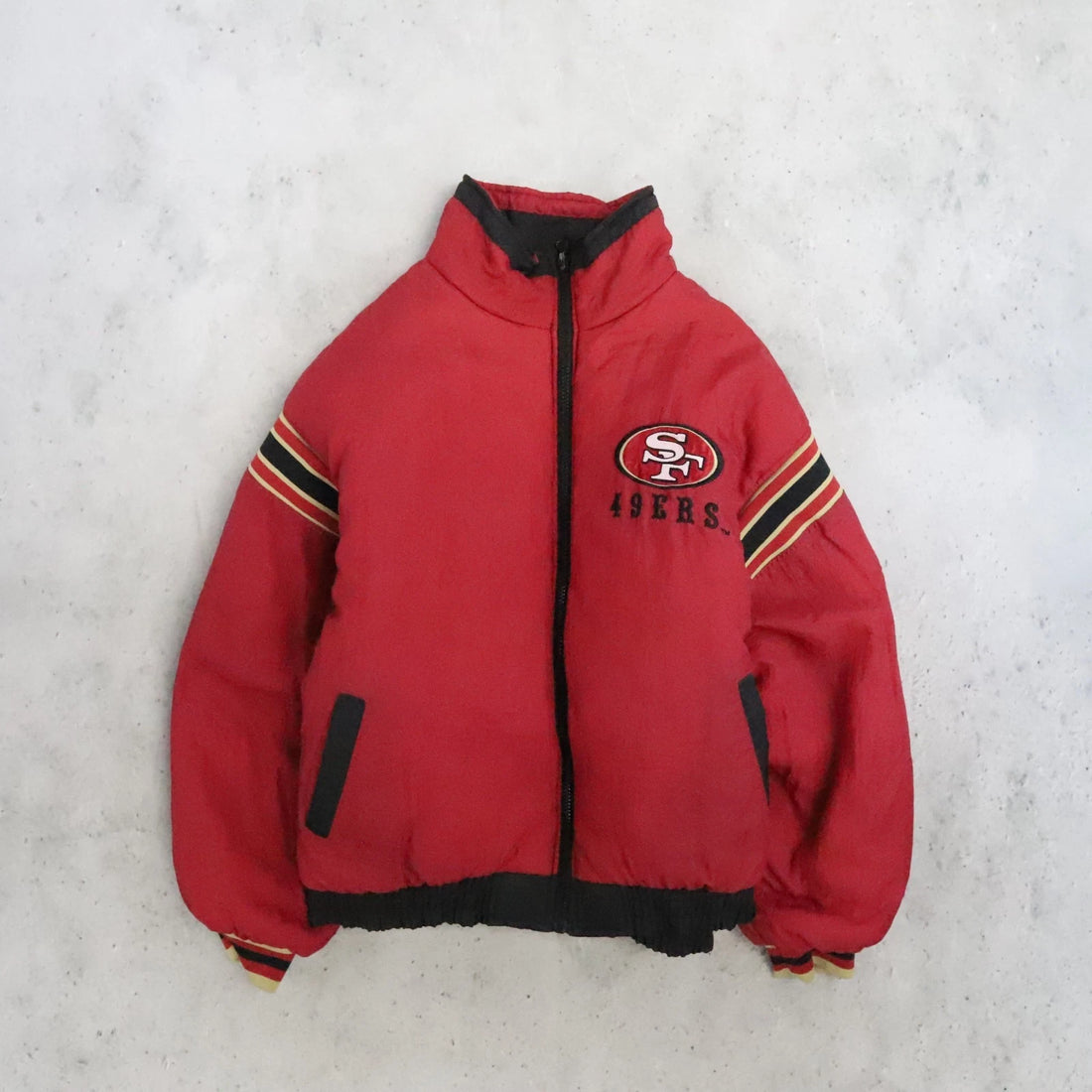 Vintage San Francisco 49ers Pro Player Puffer Jacket Size 2XL Reversible NFL