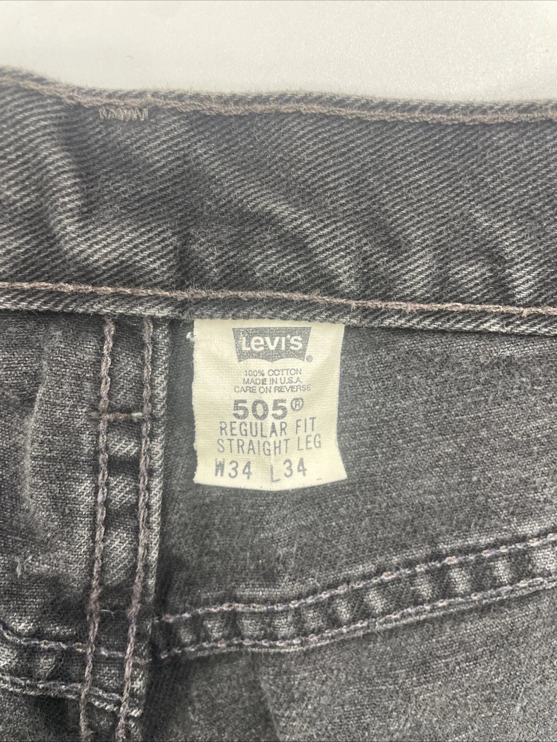 Vintage Levi Strauss & Co. 505 Denim Jeans Pants Size 34 X 34 Black