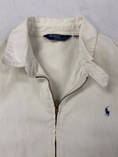Vintage Polo Ralph Lauren Harrington Jacket Size Medium White