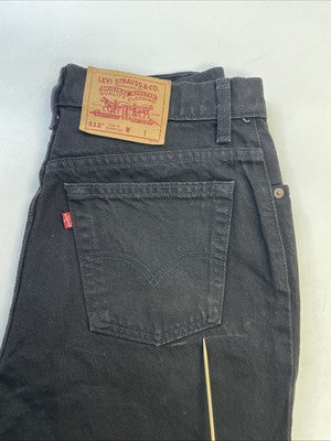 Vintage Levi Strauss & Co 512 Denim Jeans Size 32 Black 59512 0260