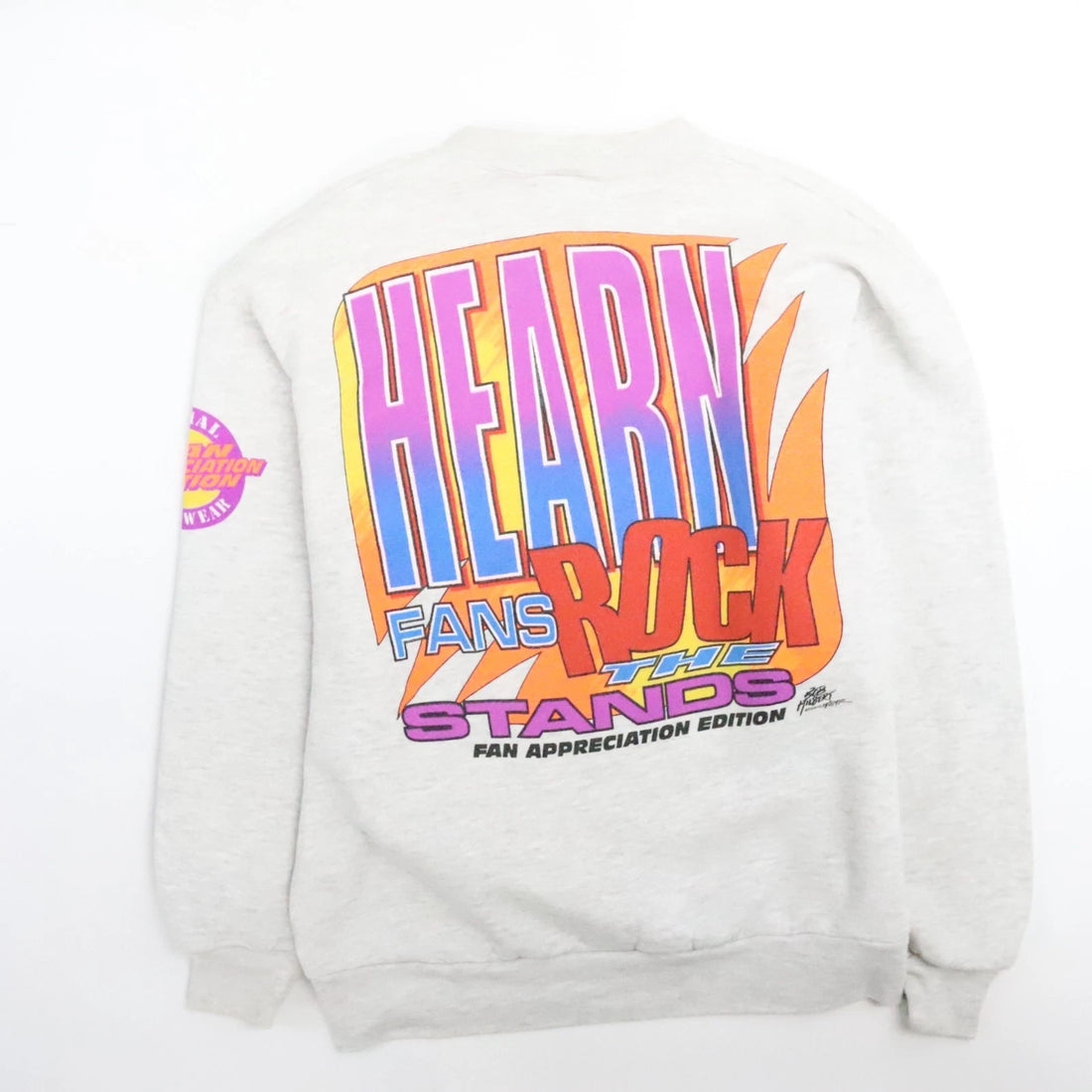 Vintage Brett Hearn Bud Racing Crewneck Sweatshirt Size Large Double Sided