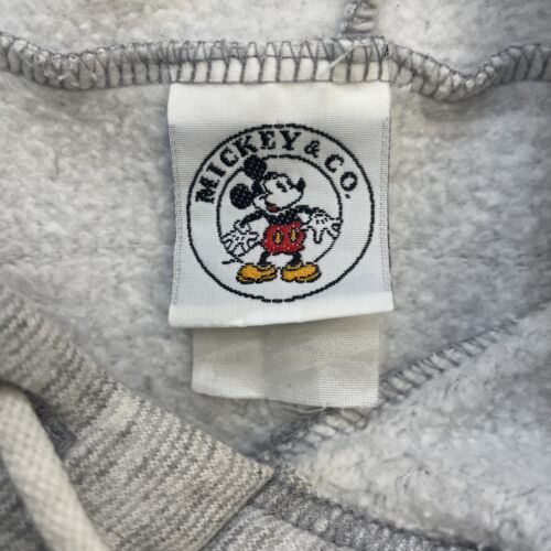 Vintage Mickey Mouse Disney Sweatshirt Hoodie Size Large Gray