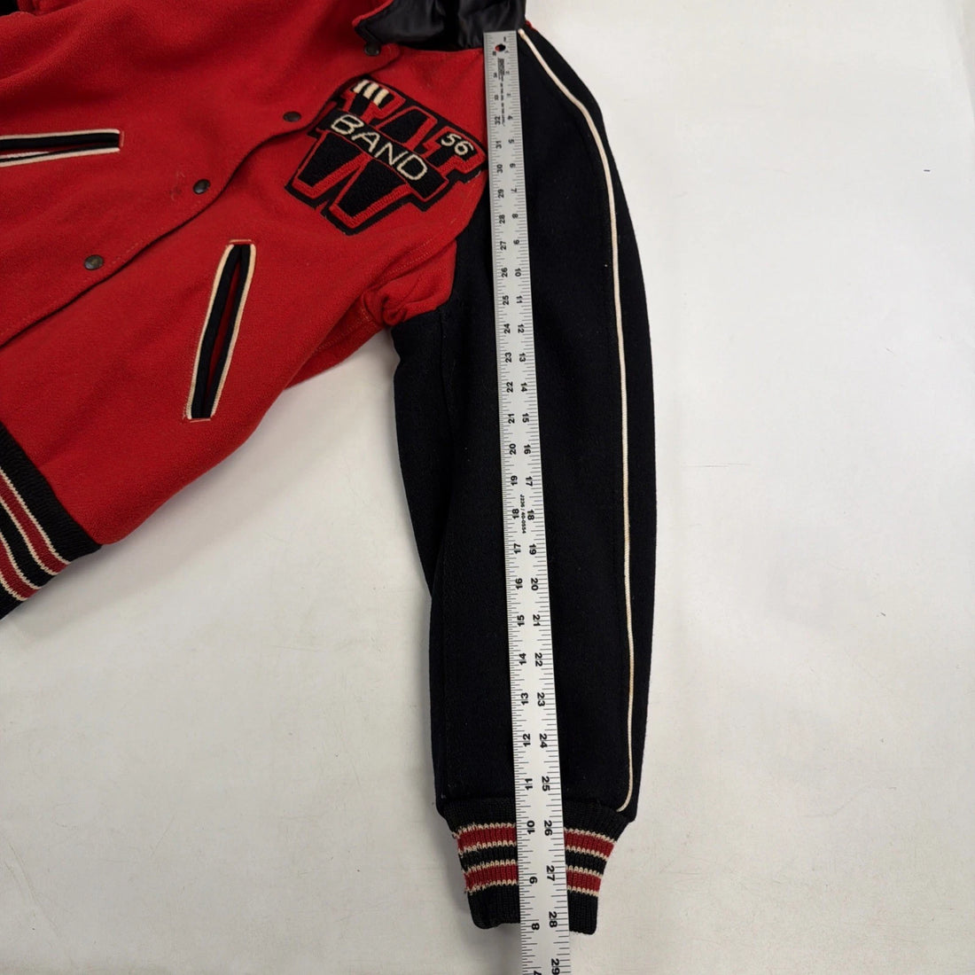 Vintage W Band Wool Varsity Letterman Jacket Size Small 1956 50s