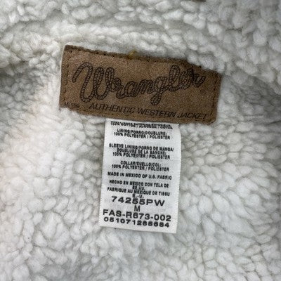 Vintage Wrangler Western Denim Jacket Size Medium Sherpa Lined