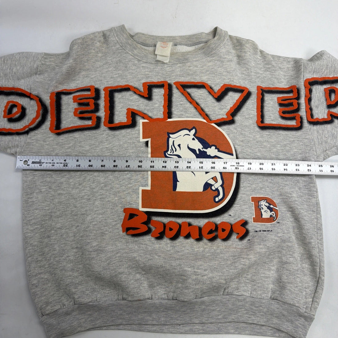 Vintage Denver Broncos Spell Out Sweatshirt Crewneck Size XL Cliff Engle 90s NFL