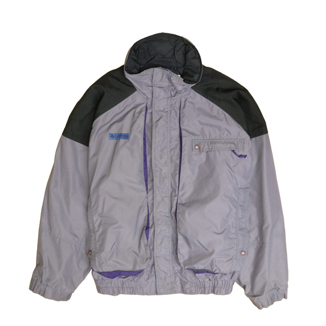 Vintage Columbia Sportswear Bomber Ski Jacket Size XL Gray 90s