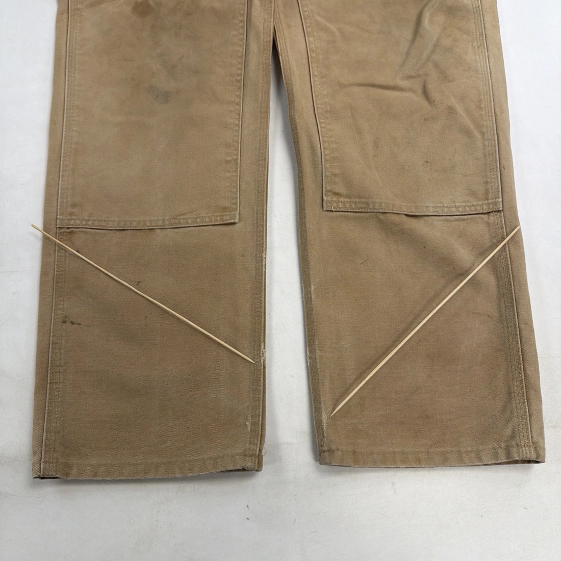Vintage Carhartt Canvas Double Knee Carpenter Work Pants 38 X 32 B01 BRN