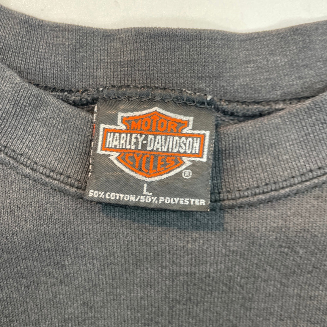 Vintage Harley Davidson Motorcycle Clouds Sweatshirt Crewneck Large Double Sided