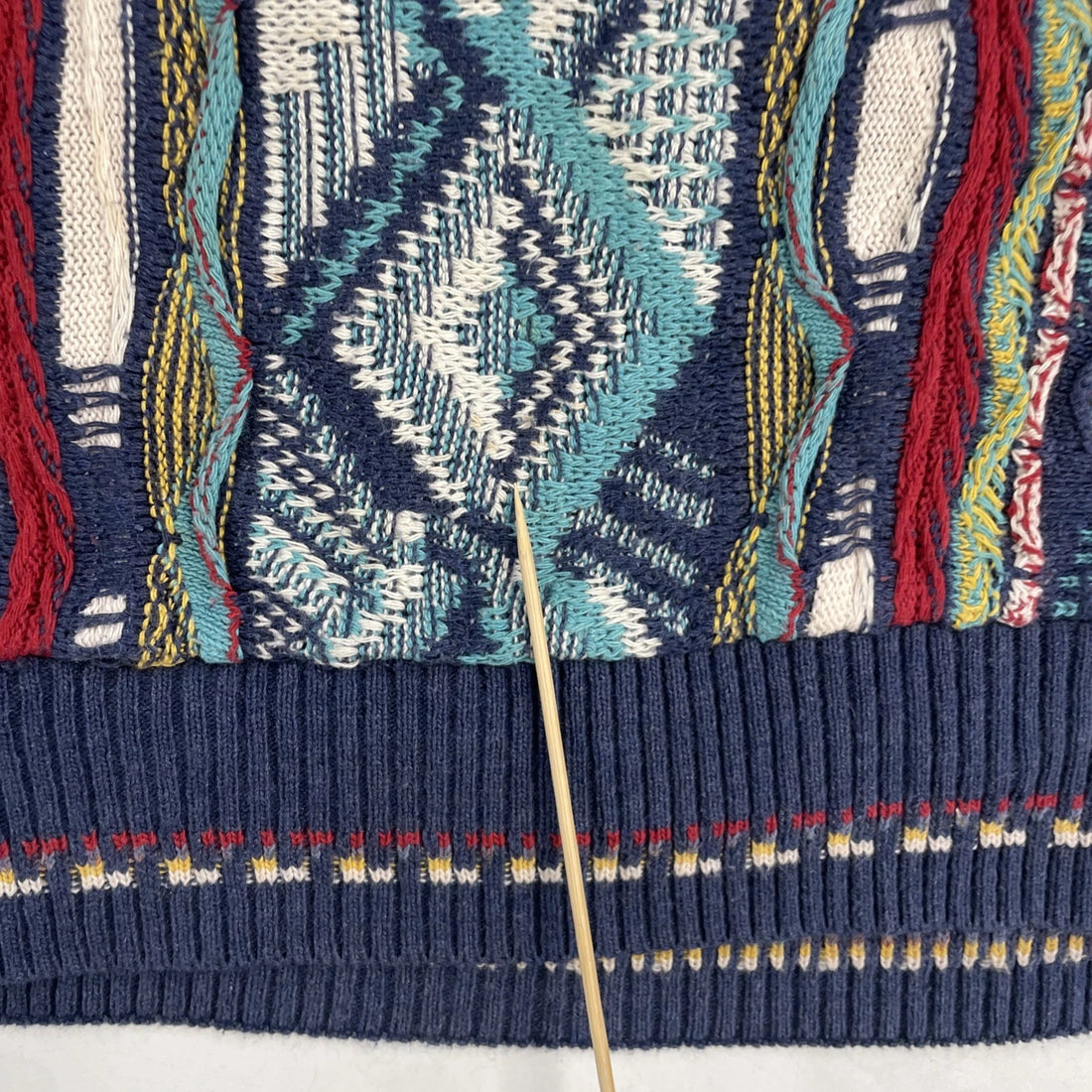 Vintage Idea Uomo 3D Knit Crewneck Sweater Size XL Coogi Style