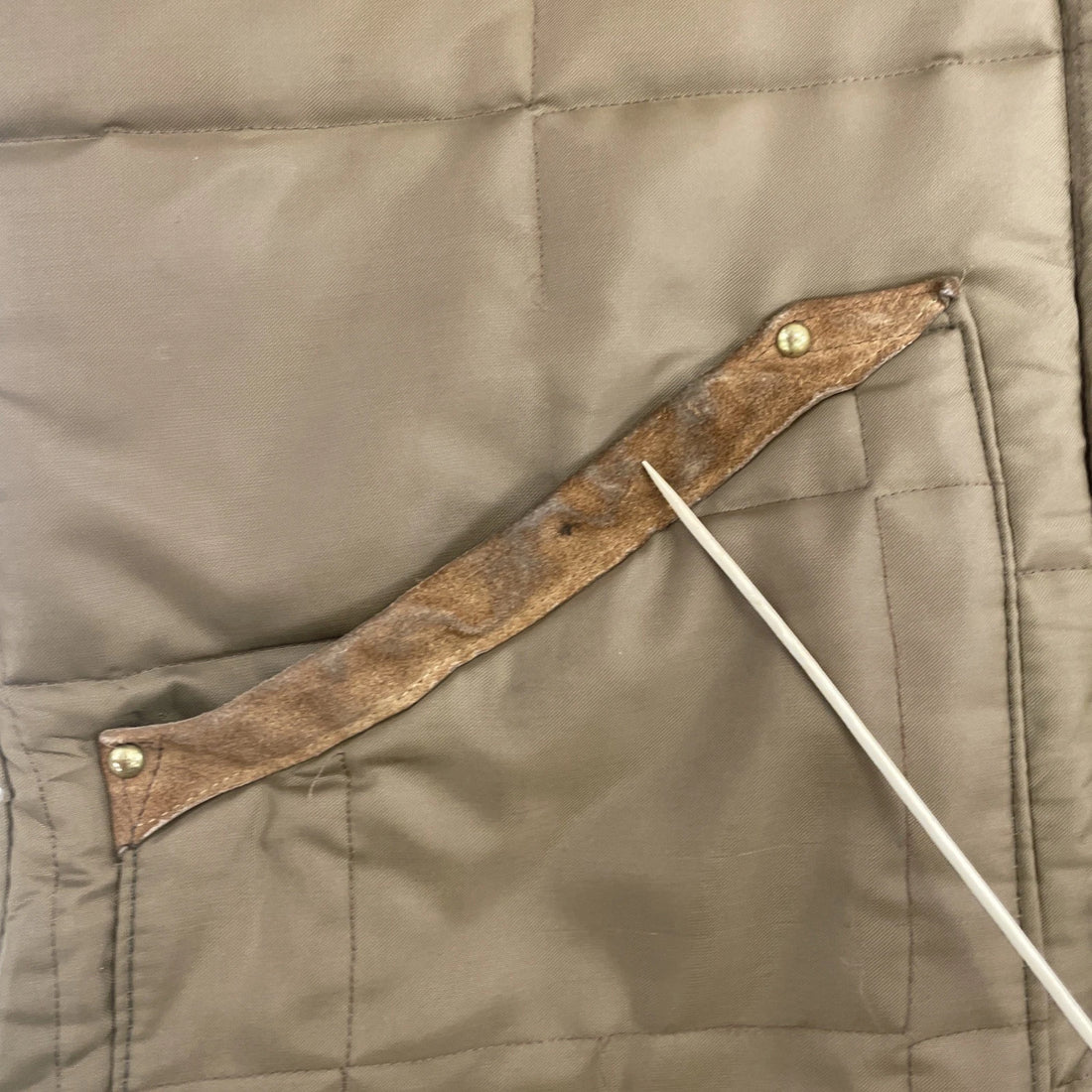 Vintage Bob Allen Quilted Coat Jacket Size Medium Brown