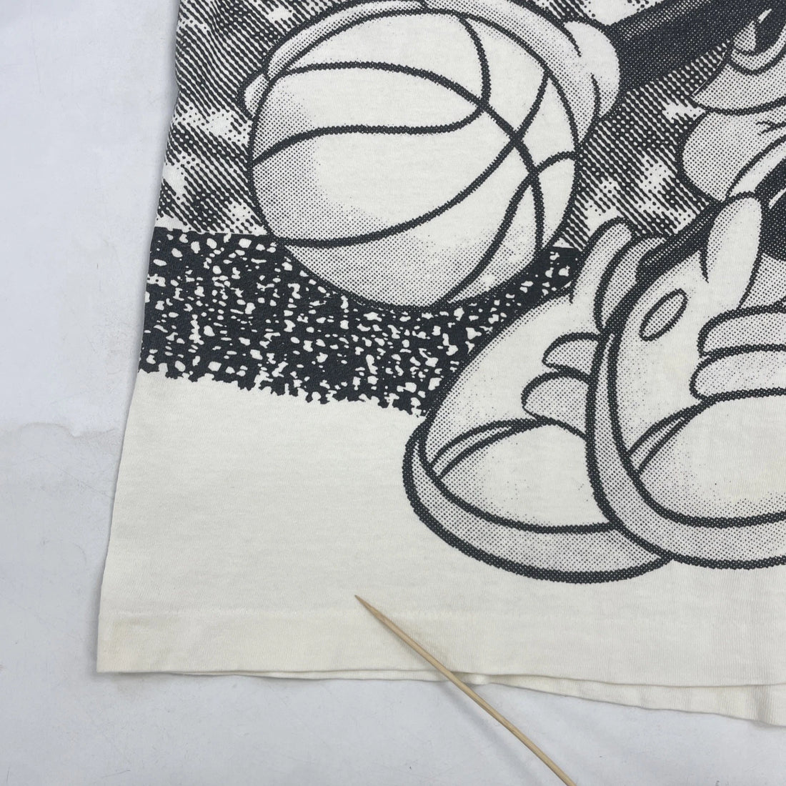 Vintage Mickey Mouse Basketball T-Shirt One Size All Over Print 90s