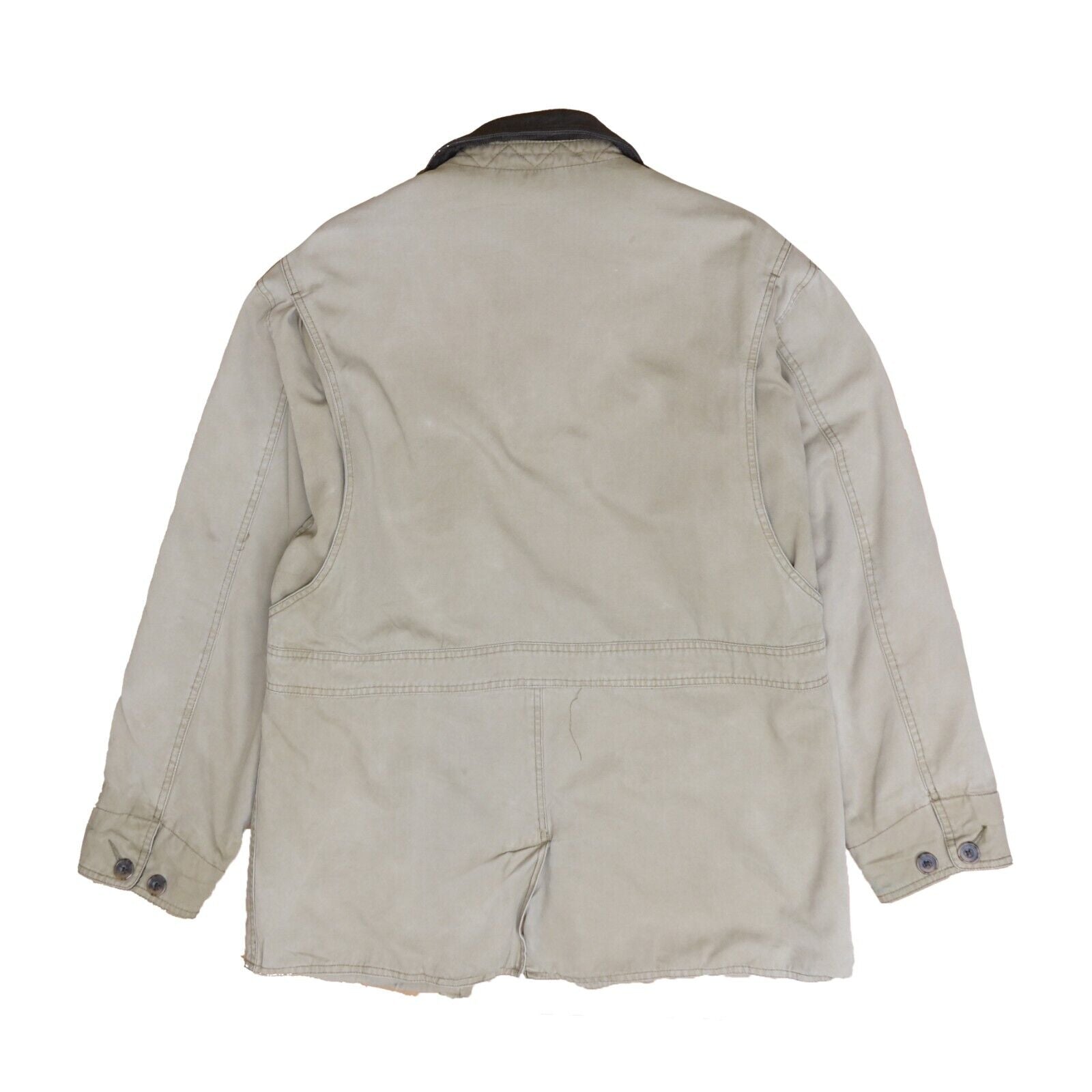 Vintage Gap Barn Work Coat Jacket Size Medium Beige Plaid Lined