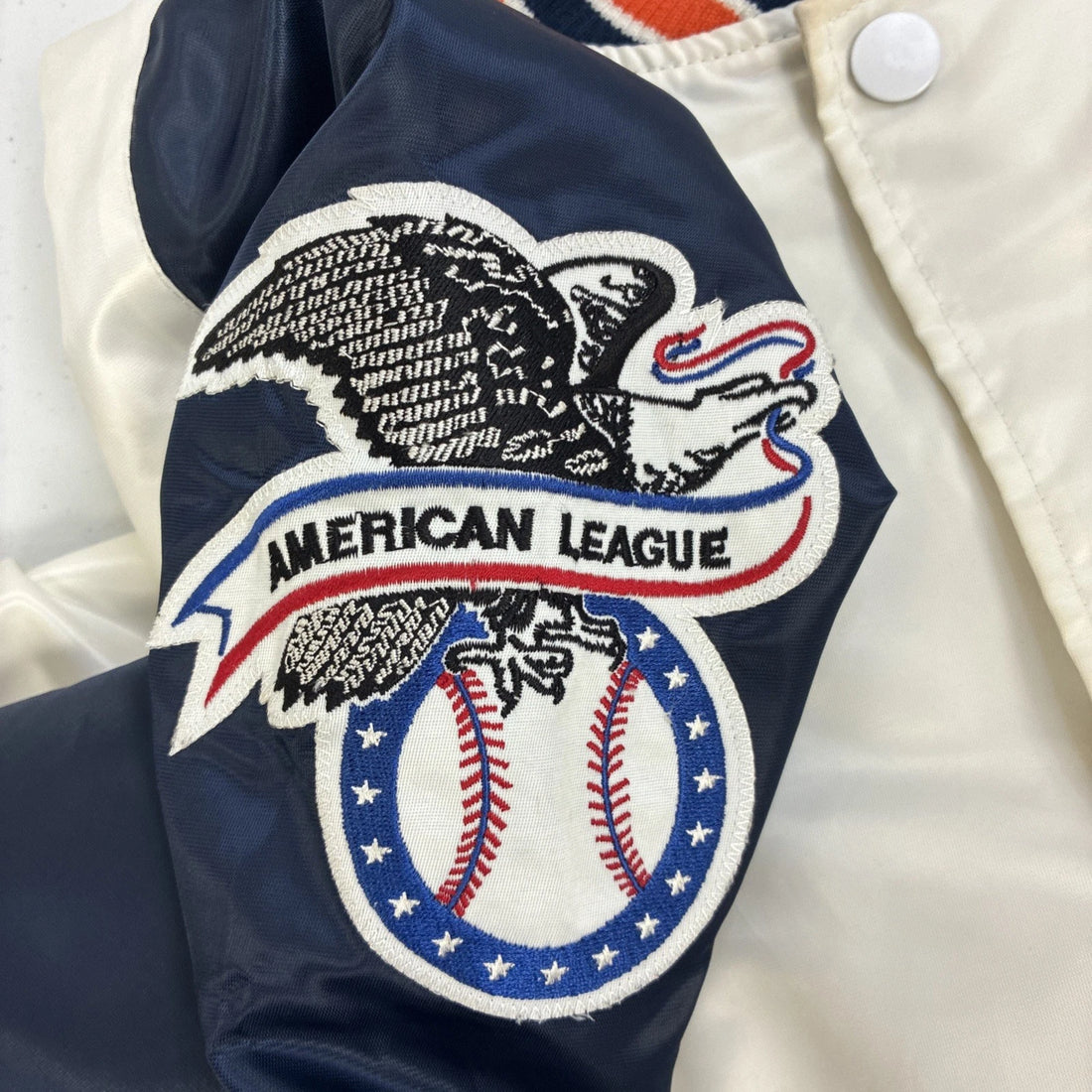 Detroit Tigers Starter Satin Bomber Jacket Size XL MLB