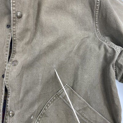 Vintage Woolrich Barn Coat Chore Work Jacket Size Large Wool Lined