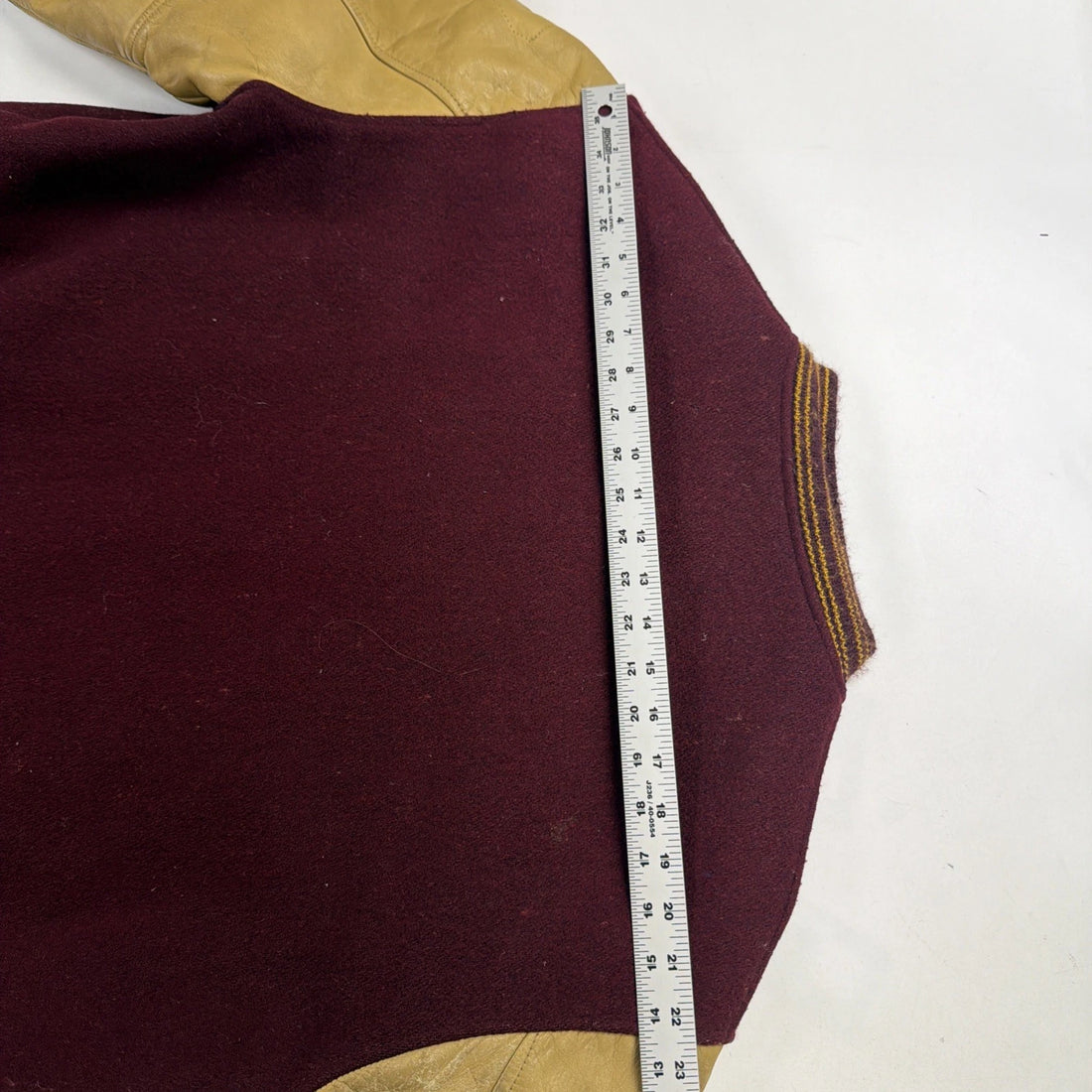 Vintage Butwin Leather Wool Varsity Jacket Size 48