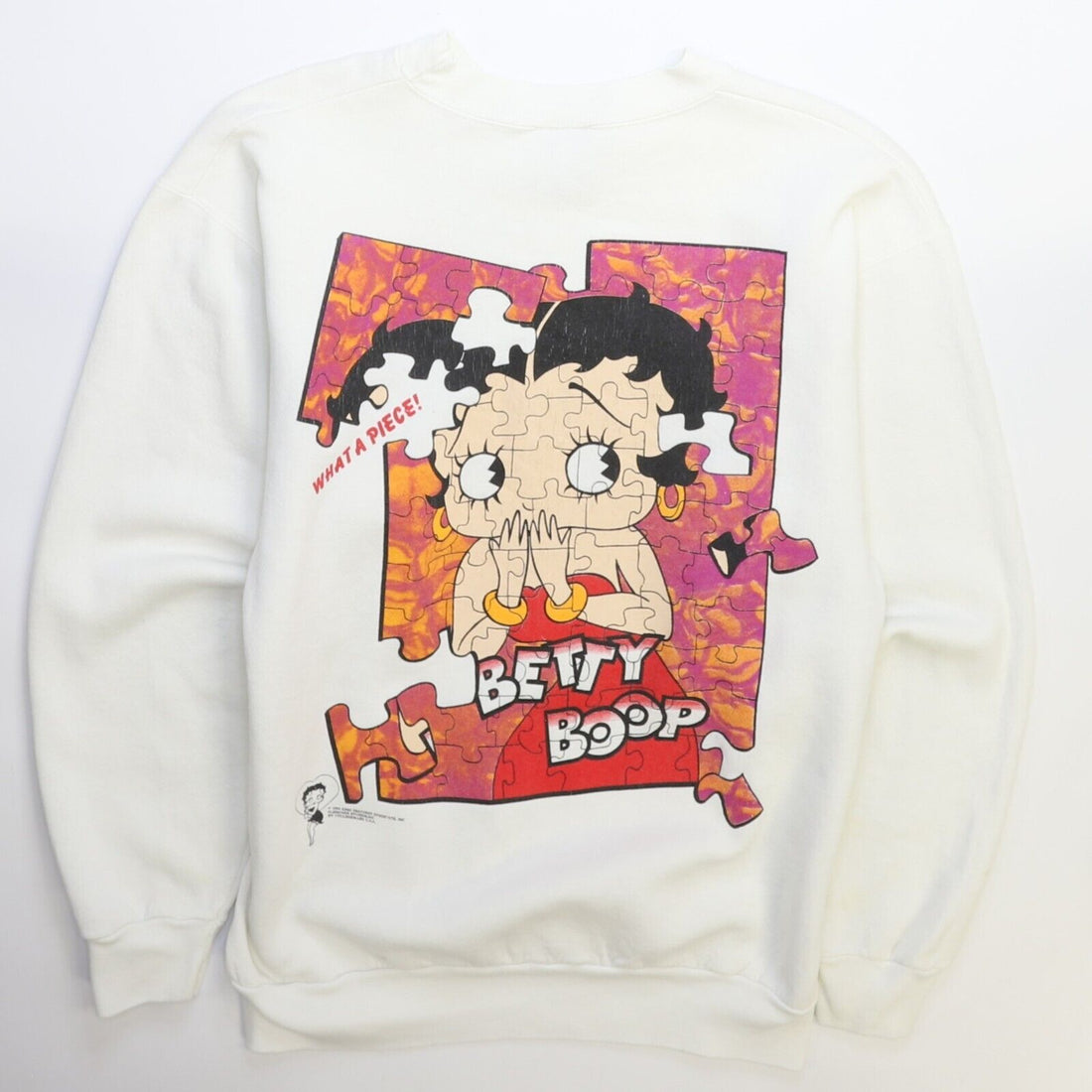 Vintage Betty Boop Puzzle Piece Crewneck Sweatshirt Size XL Cartoon 1994 90s