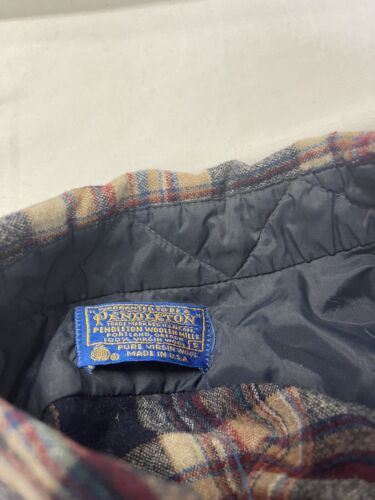 Vintage Pendleton Wool Lodge Button Up Shirt Size Small Tartan Plaid