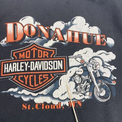 Vintage Harley Davidson Motorcycles Crewneck Sweatshirt Large Double Sided